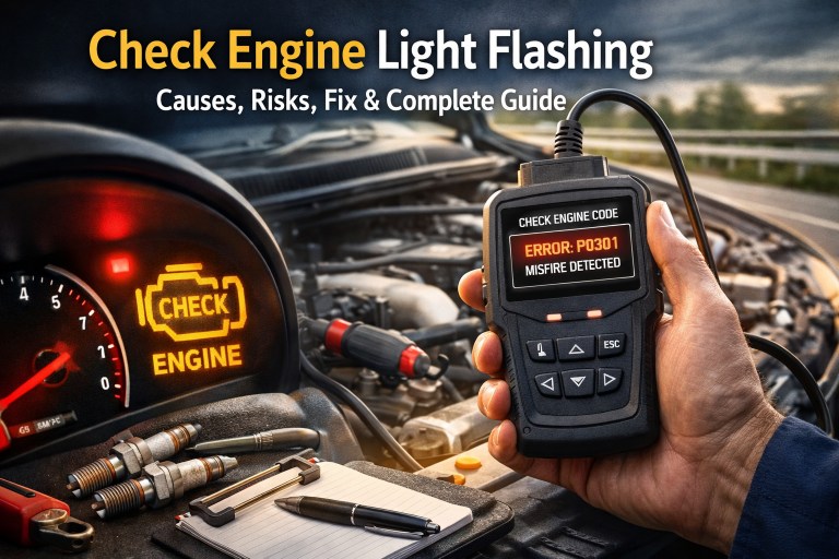 Check Engine Light Flashing Causes, Risks & Fix Guide